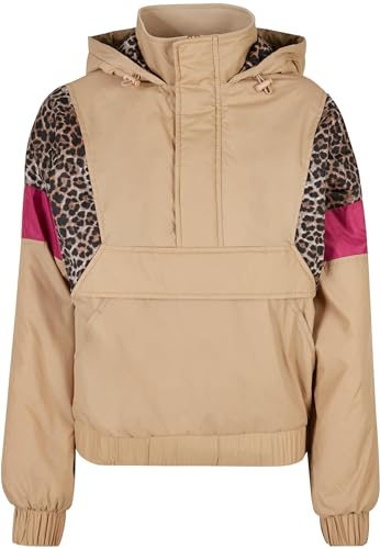 Urban Classics Women's TB3063-Ladies AOP Mixed Pull Over Jacket Jacke, unionbeige/darkleo/w, XS von Urban Classics