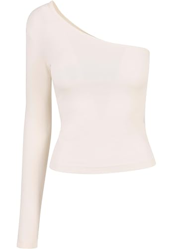 Urban Classics Women's TB3212-Ladies Asymmetric Longsleeve T-Shirt, whitesand, XS von Urban Classics