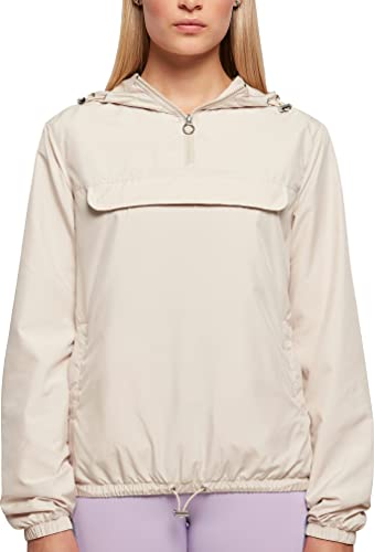 Urban Classics Women's Ladies Basic Pull Over Jacket Jacke, Beige, M von Urban Classics