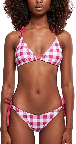 Urban Classics Damen Ladies Check Bikini, brightvioletvichy, M von Urban Classics