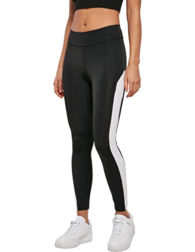 Urban Classics Women's TB5022-Ladies Color Block Leggings, Black/White, S von Urban Classics