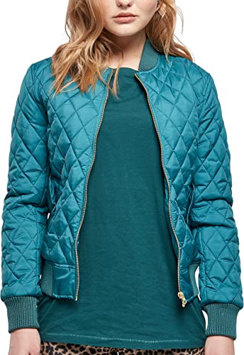 Urban Classics Damen Ladies Diamond Quilt Nylon Jacket Jacke, Jasper, 4XL von Urban Classics