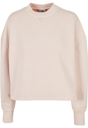 Urban Classics Women's TB5033-Ladies Heavy Terry Garment Dye Crewneck Sweatshirt, pink, S von Urban Classics