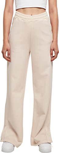 Urban Classics Damen Ladies Heavy Terry Garment Dye Slit Pants, Rosa, S EU von Urban Classics