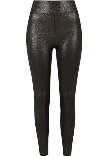 Urban Classics Women's TB5428-Ladies High Waist Glamour Leggings Yoga Pants, sparklingblack, L von Urban Classics