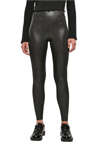 Urban Classics Women's TB5428-Ladies High Waist Glamour Leggings Yoga Pants, sparklingblack, XS Urban Classics Women's TB5428-Ladies High Waist Glamour Leggings Yoga Pants, sparklingblack, XS von Urban Classics