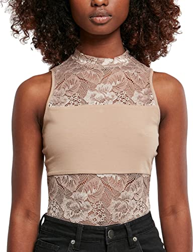 Urban Classics Damen Ladies Laces Body T-Shirt , Brown , XS von Urban Classics