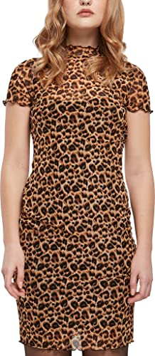 Urban Classics Women's Ladies Mesh Double Layer Casual Dress, Leo, M von Urban Classics