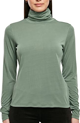 Urban Classics Women's Ladies Modal Turtleneck Longsleeve T-Shirt, salvia, XS von Urban Classics