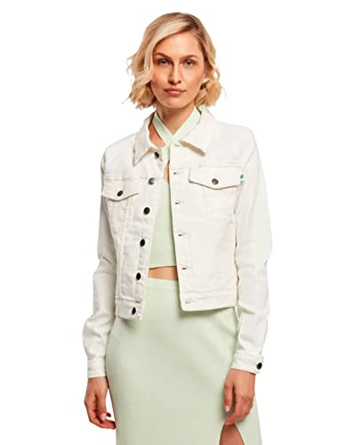 Urban Classics Women's Ladies Organic Denim Jacket Jacke, Offwhite raw, S von Urban Classics