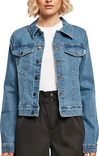 Urban Classics Women's Ladies Organic Denim Jacket Jacke, clearblue Washed, M von Urban Classics