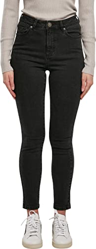 Urban Classics Women's TB5098-Ladies Organic High Waist Skinny Jeans Pants, Black Washed, 28 von Urban Classics