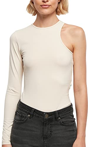 Urban Classics Women's TB5419-Ladies Organic Stretch Asymmetric Body, whitesand, M von Urban Classics