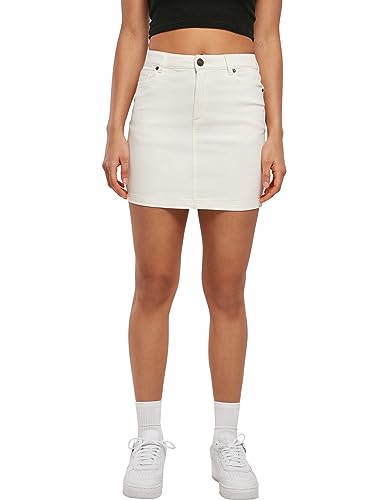 Urban Classics Damen Women's Organic Stretch Denim Mini Skirt Rock, Offwhite Raw, 32 EU von Urban Classics