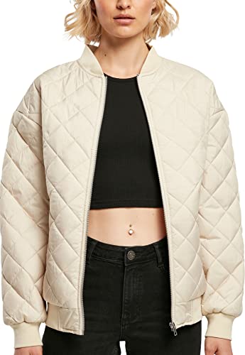 Urban Classics Women's TB4755-Ladies Oversized Diamond Quilted Bomber Jacket Jacke, softseagrass, 3XL von Urban Classics