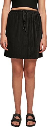 Urban Classics Women's TB5016-Ladies Plisse Mini Skirt Rock, Black, S von Urban Classics
