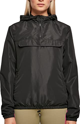 Urban Classics Women's TB4775-Ladies Recycled Basic Pull Over Jacket Jacke, Black, L von Urban Classics