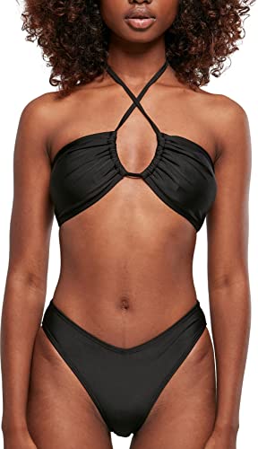 Urban Classics Women's TB5026-Ladies Recycled Hot V Bikini, Black, M von Urban Classics