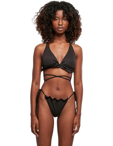 Urban Classics Women's TB5025-Ladies Rib Babylock Triangle Bikini, Black, XS von Urban Classics