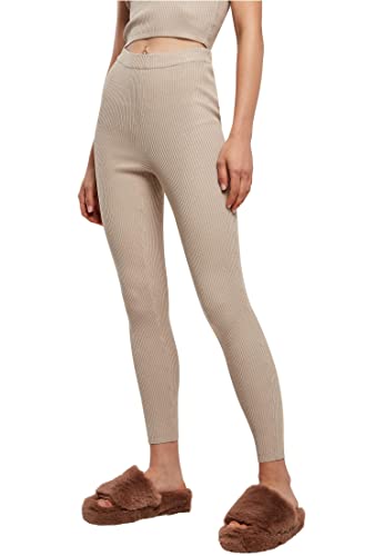 Urban Classics Damen Ladies Rib Knit Leggings Yoga Pants, Lighttaupe, M EU Urban Classics Damen Ladies Rib Knit Leggings Yoga Pants, Lighttaupe, M EU von Urban Classics