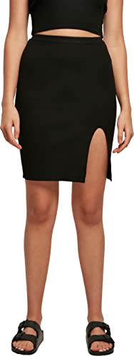 Urban Classics Damen Gebreide rok voor dames Rock, Schwarz, S EU von Urban Classics