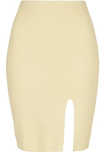 Urban Classics Women's Ladies Rib Knit Skirt Rock, softyellow, M von Urban Classics