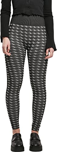 Urban Classics Women's Ladies Seamless Heritage Leggings Pants, blackhoundstooth, S/M von Urban Classics