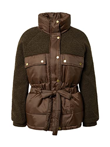 Urban Classics Women's TB3768-Ladies Sherpa Mix Puffer Jacket Jacke, Brown, XXL von Urban Classics