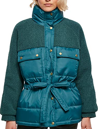 Urban Classics Women's TB3768-Ladies Sherpa Mix Puffer Jacket Jacke, Jasper, L von Urban Classics