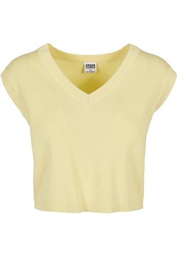 Urban Classics Women's TB4787-Ladies Short Knittd Slip On Pullover Sweater, softyellow, M von Urban Classics