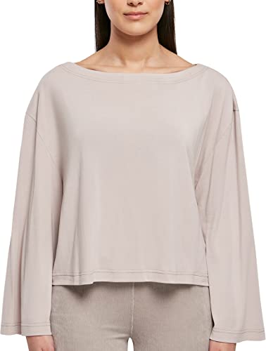 Urban Classics Women's TB5424-Ladies Short Modal Bateau Necklinie Longsleeve T-Shirt, warmgrey, L von Urban Classics