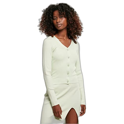 Urban Classics Women's Ladies Short Rib Knit Cardigan Sweater, lightmint, 5XL von Urban Classics