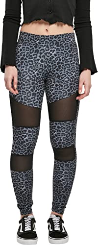 Urban Classics Women's Ladies Tech Mesh AOP Leggings Yoga Pants, snowleo, 4XL von Urban Classics