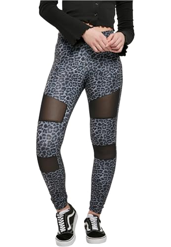 Urban Classics Damen Ladies Tech Mesh AOP Leggings M snowleo Urban Classics Damen Ladies Tech Mesh AOP Leggings M snowleo von Urban Classics