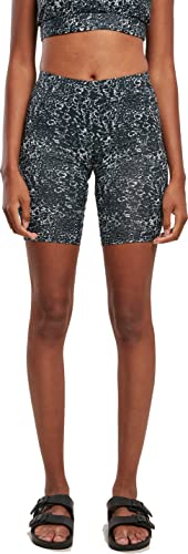 Urban Classics Women's TB5012-Ladies Tie Dye High Waist Cycle Shorts, Black/White, 5XL von Urban Classics