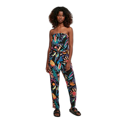 Urban Classics Women's Ladies Viscose Bandeau Jumpsuit T-Shirt, blackfruity, M von Urban Classics