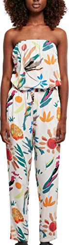 Urban Classics Women's Ladies Viscose Bandeau Jumpsuit T-Shirt, whitesandfruity, XS von Urban Classics