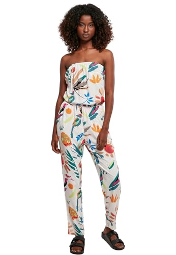 Urban Classics Damen Ladies Viscose Bandeau Jumpsuit whitesandfruity, XS von Urban Classics