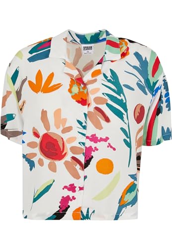 Urban Classics Damen Ladies Viscose Resort Shirt Hemd, whitesandfruity, XL von Urban Classics