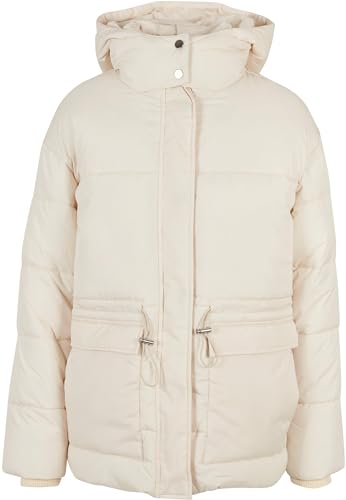 Urban Classics Women's TB5080-Ladies Waisted Puffer Jacket Jacke, whitesand, M von Urban Classics