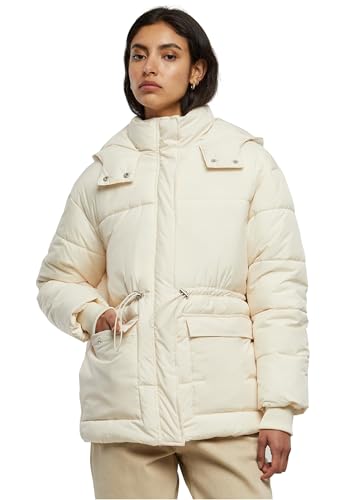 Urban Classics Damen Ladies Waisted Puffer Jacket whitesand, M von Urban Classics