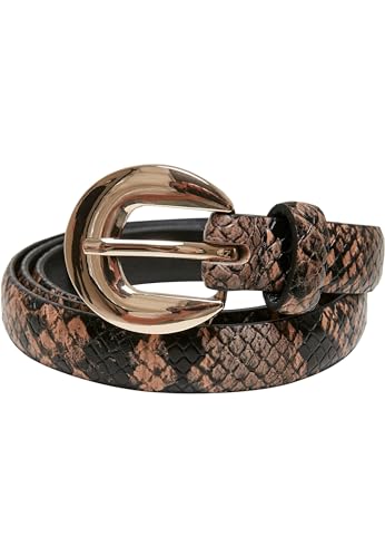 Urban Classics Women's TB5666-Snake Synthetic Leather Ladies Belt, beige/Black, L/XL von Urban Classics