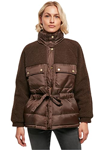 Urban Classics Women's TB3768-Ladies Sherpa Mix Puffer Jacket Jacke, Brown, S Urban Classics Women's TB3768-Ladies Sherpa Mix Puffer Jacket Jacke, Brown, S von Urban Classics