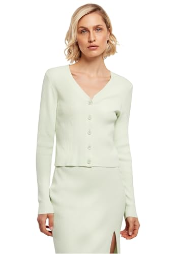 Urban Classics Women's TB4806-Ladies Short Rib Knit Cardigan Sweater, lightmint, XL von Urban Classics