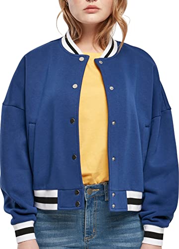 Urban Classics Damen Ladies Oversized College Sweat Jacket spaceblue, M von Urban Classics