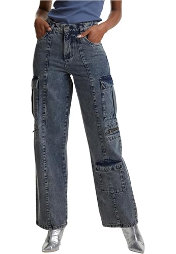 Urban Classics Ladies Loose Utility Denim Pants Dirty Washed, 33 Urban Classics Ladies Loose Utility Denim Pants Dirty Washed, 33 von Urban Classics