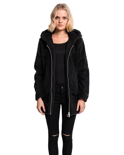 Urban Classics Damen Kapuzenpullover, Regular Fit, Schwarz, L von Urban Classics