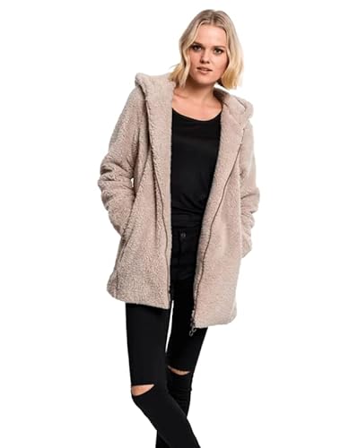 Urban Classics Damen Sherpa Pullover Regular Fit Kapuzenpullover, Sand, L von Urban Classics
