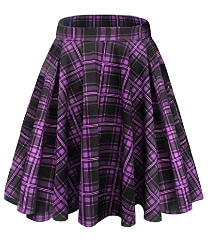 Urban CoCo Damen-Midirock, vielseitig, dehnbar, ausgestellt, lässig, hohe Taille, Groß von Urban CoCo