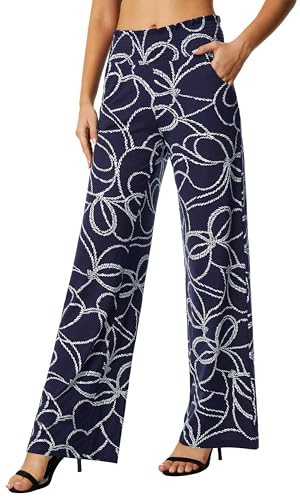 Urban CoCo Palazzo-Hose im Boho-Stil für Damen, weites Bein, Strandhose, hoher Taillenbund, Loungehose mit Taschen, XX-Large Urban CoCo Palazzo-Hose im Boho-Stil für Damen, weites Bein, Strandhose, hoher Taillenbund, Loungehose mit Taschen, XX-Large von Urban CoCo